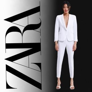 Zara osytrr white tuxedo pants XS NWT
